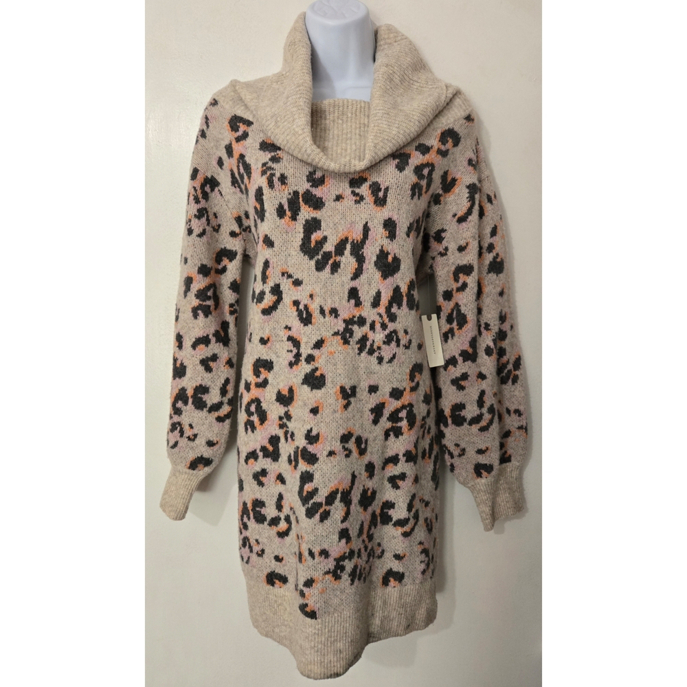 NWT Anthropologie Women's Leopard Print Sweater Size Medium - Picture 2 of 12